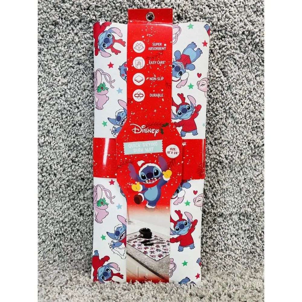 Disney Stitch Quick Drying Dish Mat Christmas Xmas 18